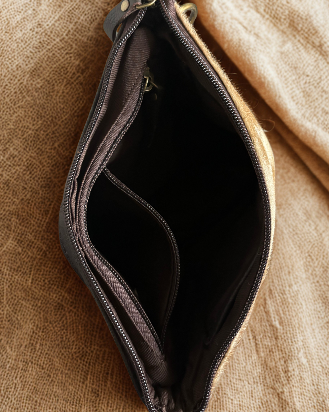 Ohlay Cross Body Hand Tooled Hair-On Genuine Leather Women Bag